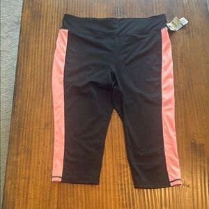Ideology Cropped Black and Pink Sporty Leggings